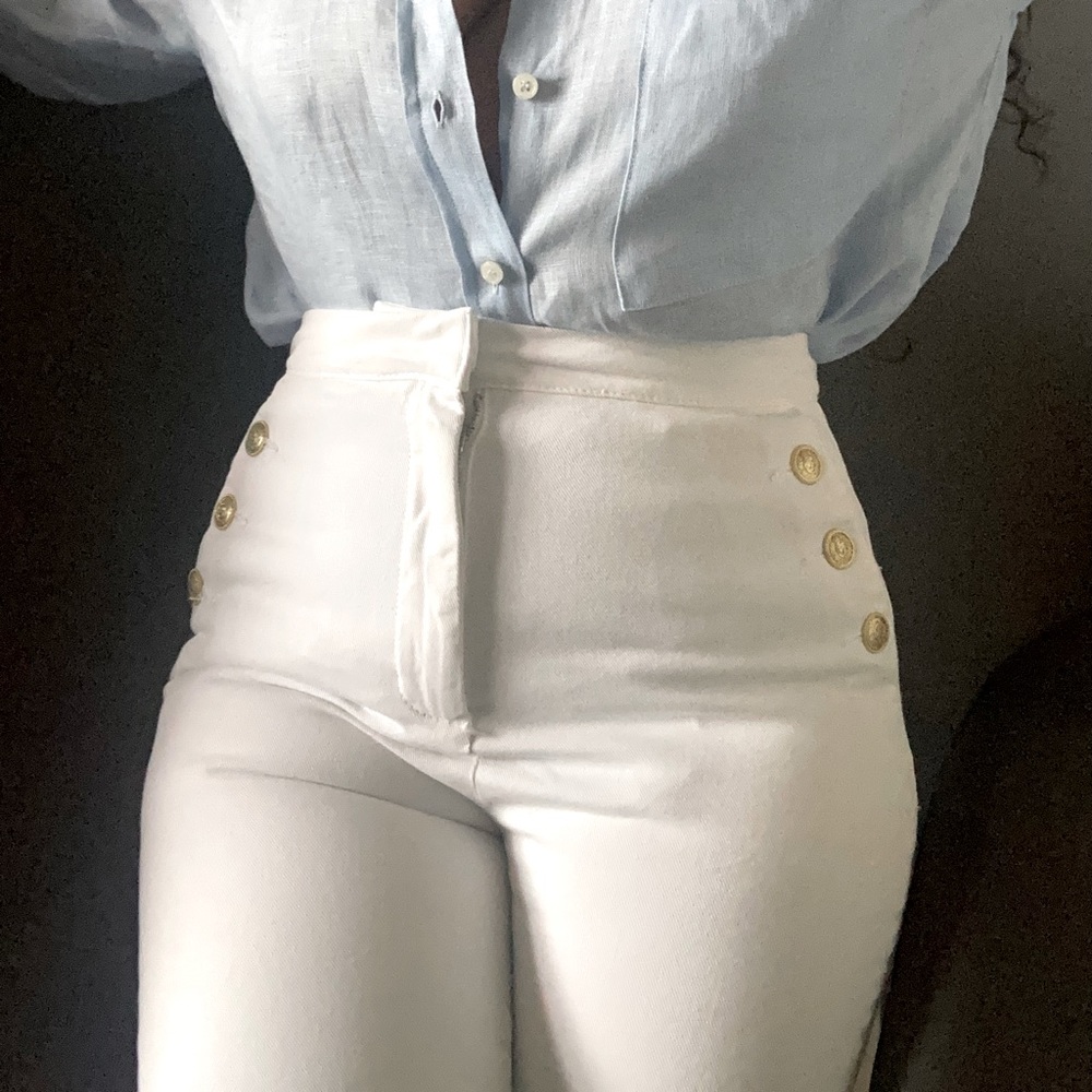 All White Party☀️NWT Zara Pants / Denim